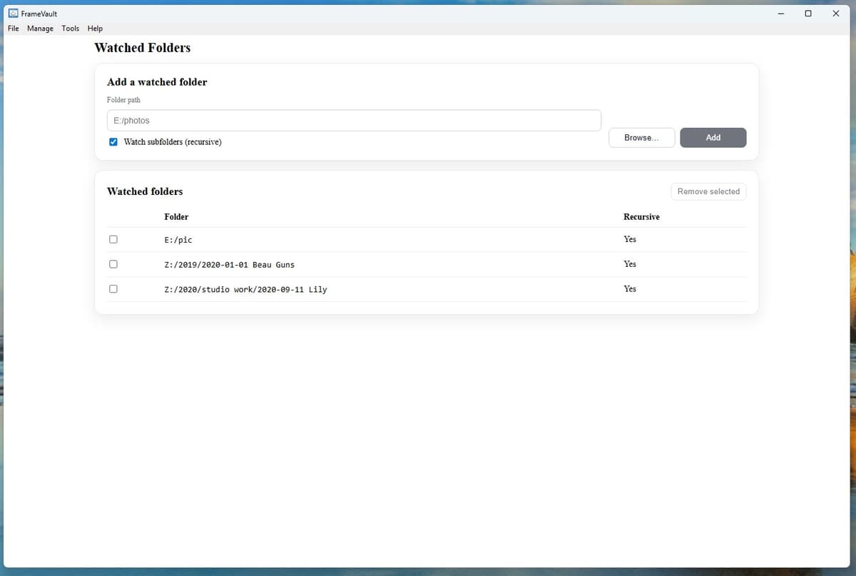 FrameVault screenshot 3